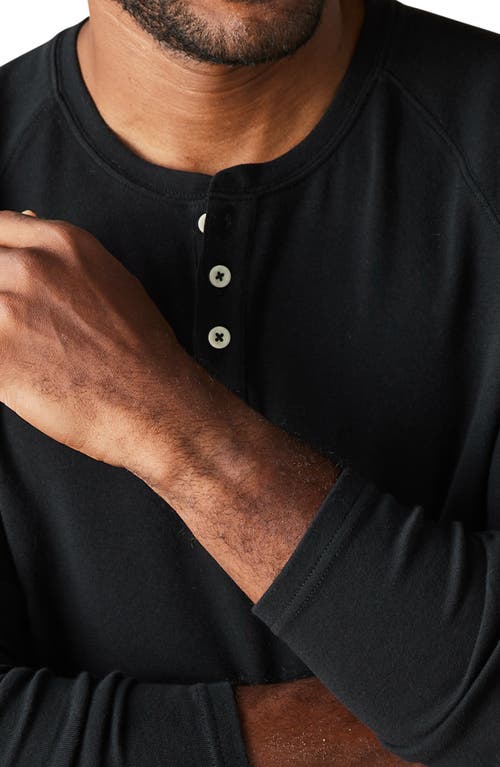 The Normal Brand Puremeso Henley In Black