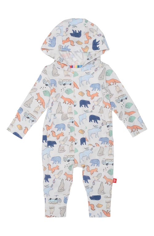 Magnetic Me RV There Yet Magnetic Hooded Romper in White 