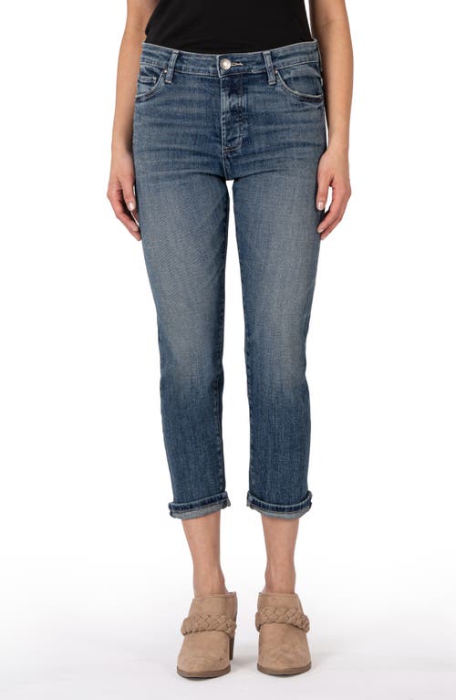 Shop Kut From The Kloth Elizabeth High Waist Crop Straight Leg Jeans In Decorous