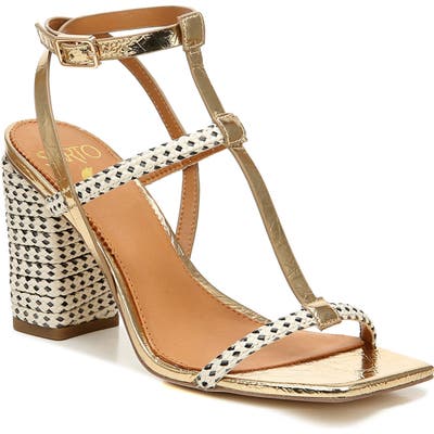Sarto By Franco Sarto Vix T-Strap Sandal, Beige