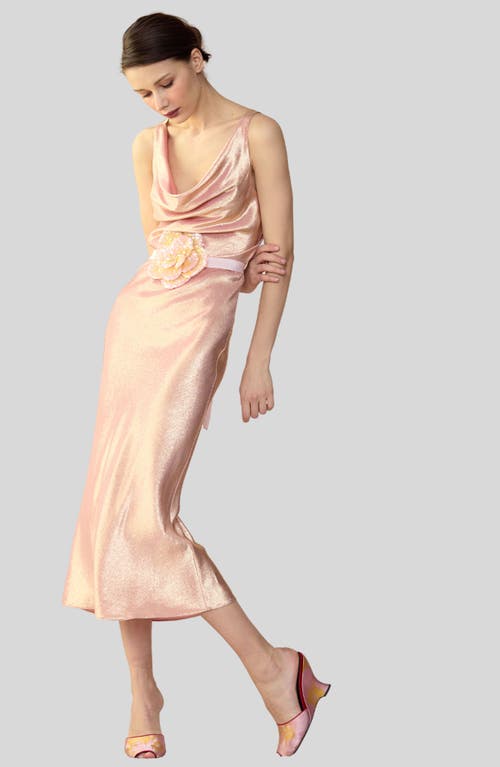 Shop Cynthia Rowley Shimmering Siren Skirt In Rose Gold