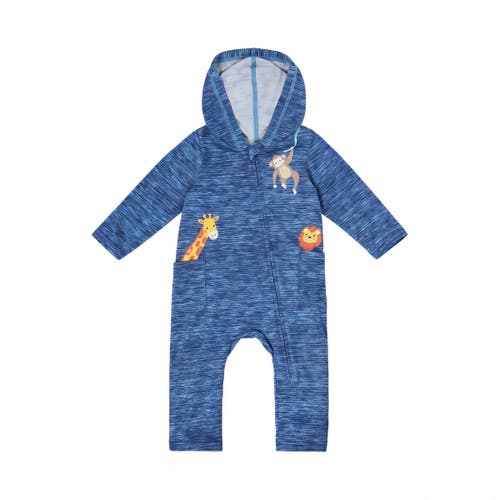 Shop Uv Skinz Hooded Everyday Romper In Jaspe Zoo