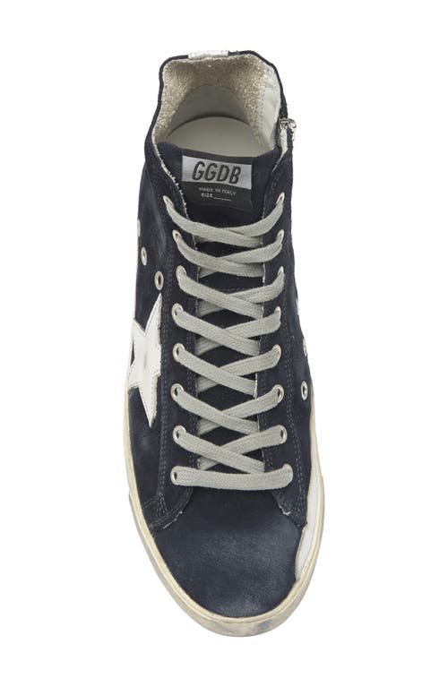 Shop Golden Goose Francy High Top Sneaker In Night Blue/white