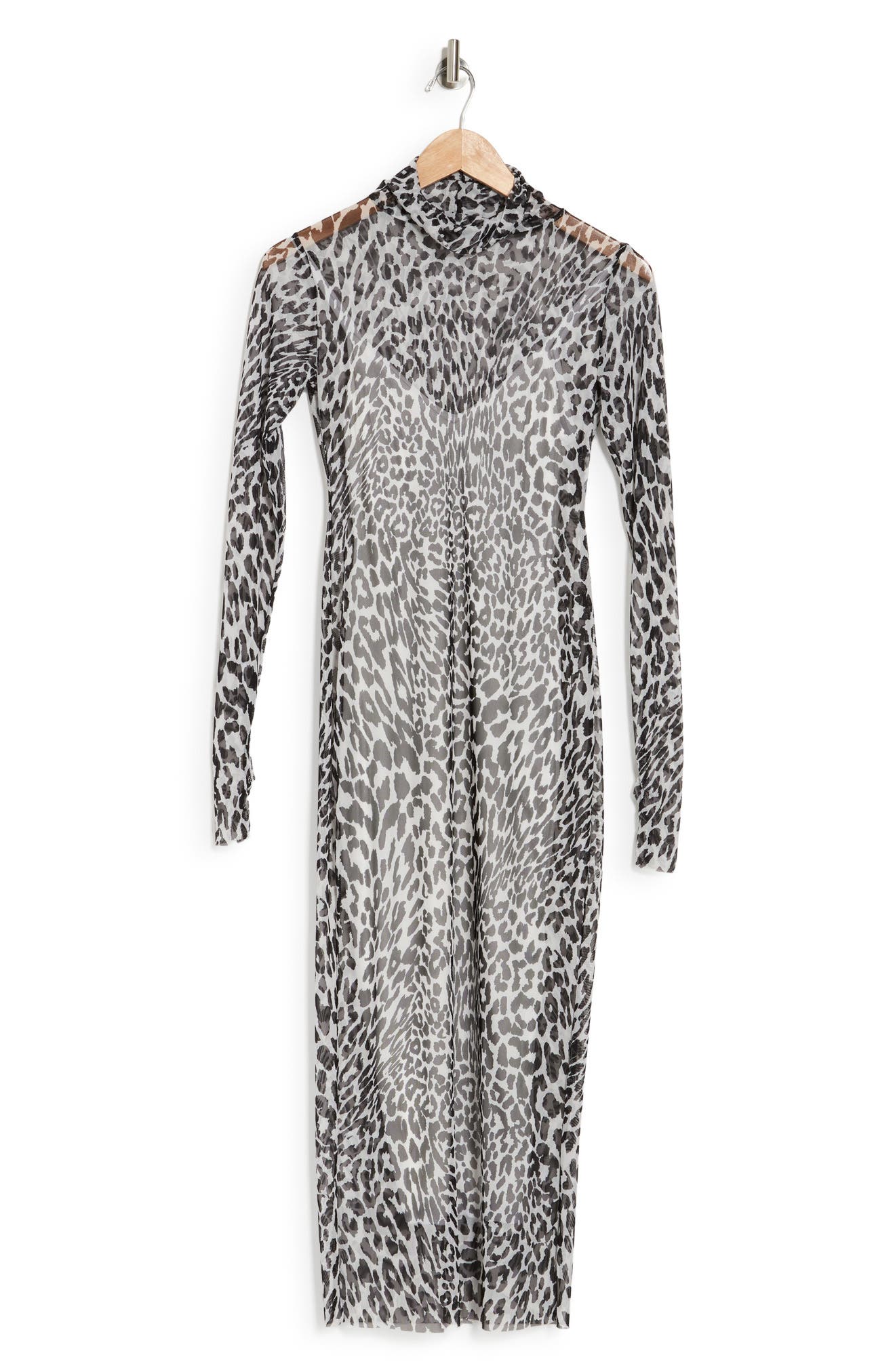 Velvet Torch Printed Mesh Midi Dress In Animal Print