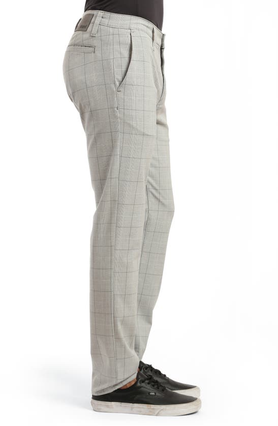 Shop Mavi Jeans Milton Check Slim Straight Leg Chino Pants In Light Grey Check