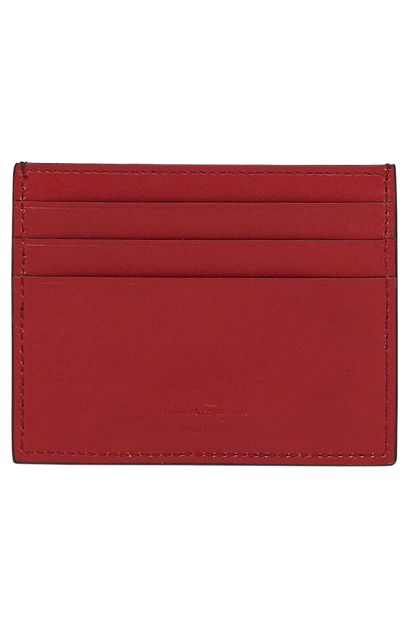 revival gancini leather card case