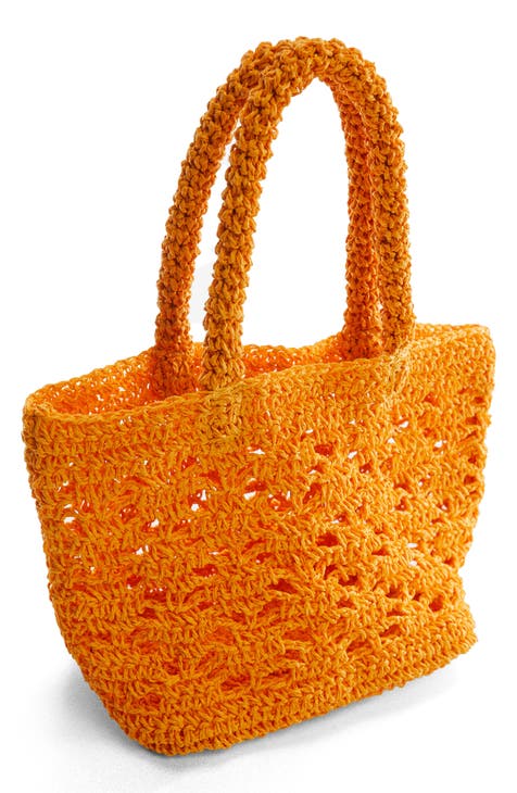 Yellow clearance straw handbags