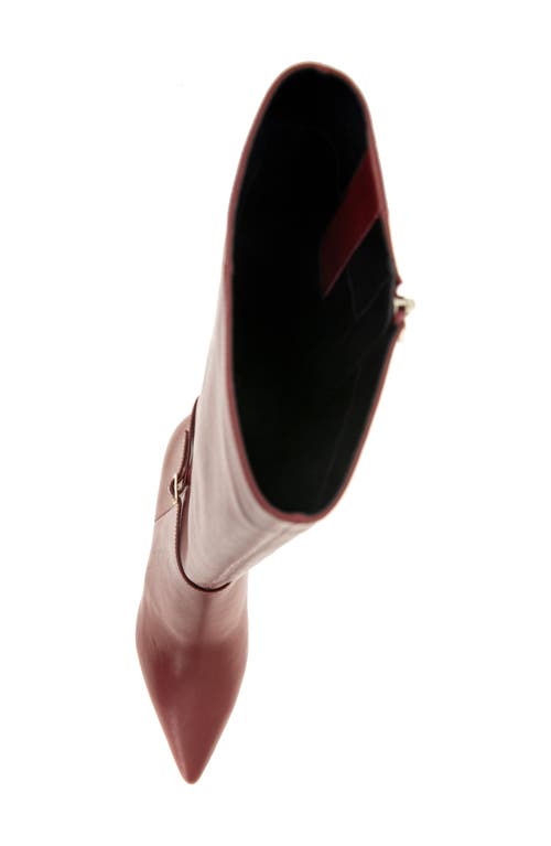 Kenneth Cole Utah Pointed Toe Knee High Boot In Rio Red Leather