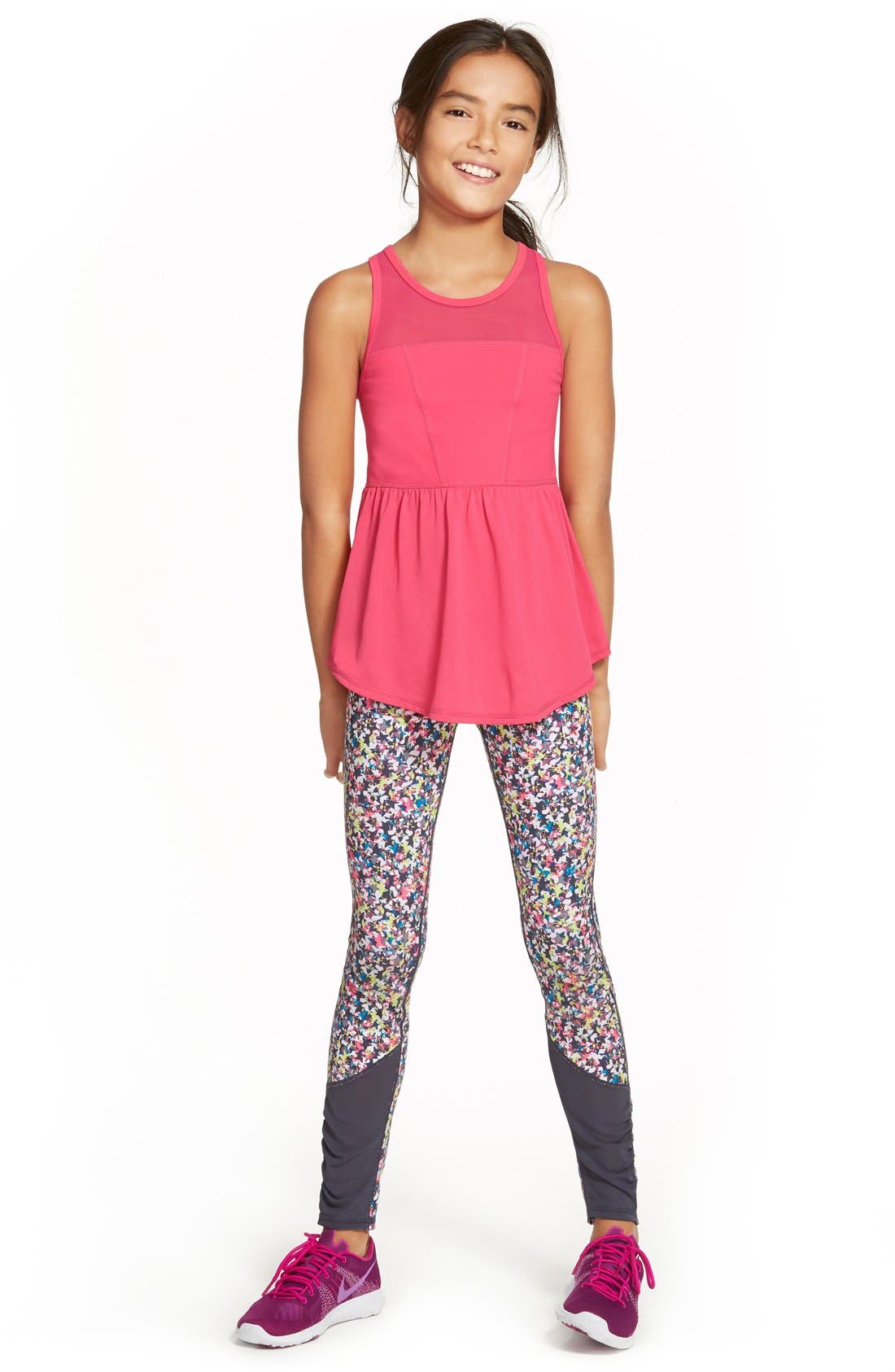 Zella Girl 'Upbeat' Print Leggings (Little Girls & Big Girls) Nordstrom