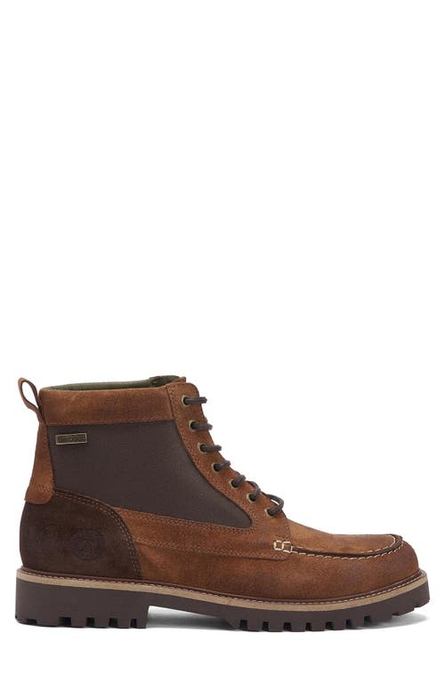 Barbour Sheene Moc Toe Boot In Cognac Brown