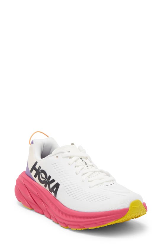 Hoka Rincon 3 Running Shoe In Blanc De Blanc / Eggnog ModeSens