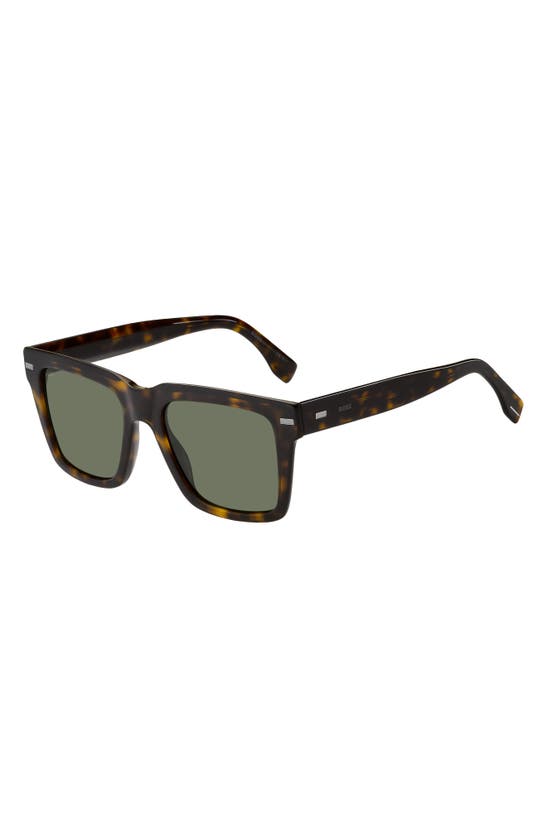 Shop Hugo Boss Boss 53mm Rectangular Sunglasses In Havana