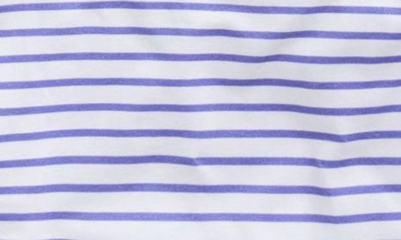 Shop Mini Boden Kids' Stripe Floral Appliqué Cotton Graphic T-shirt In Wisteria Blue/ Ivory Heart
