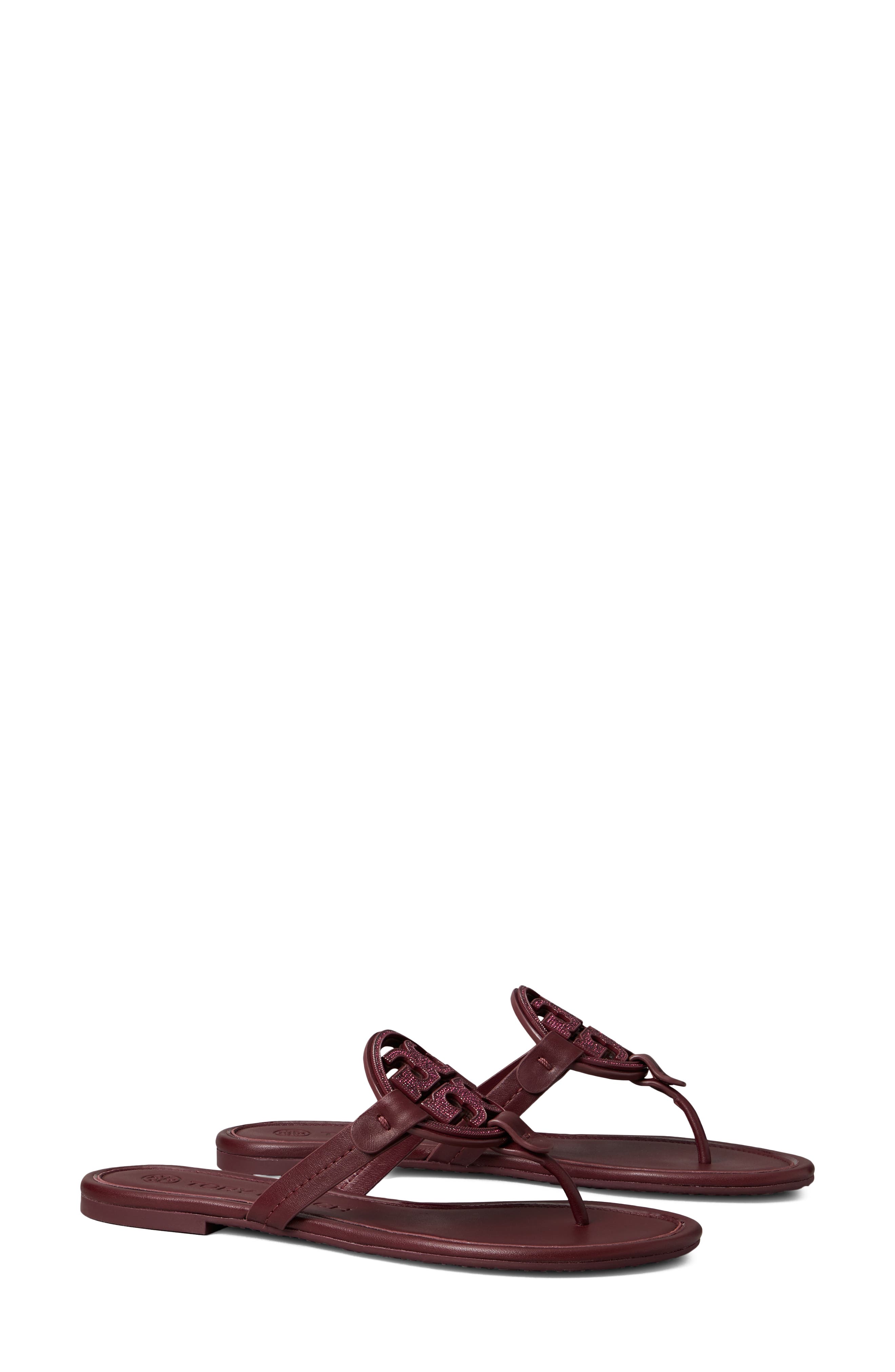 maroon sandals
