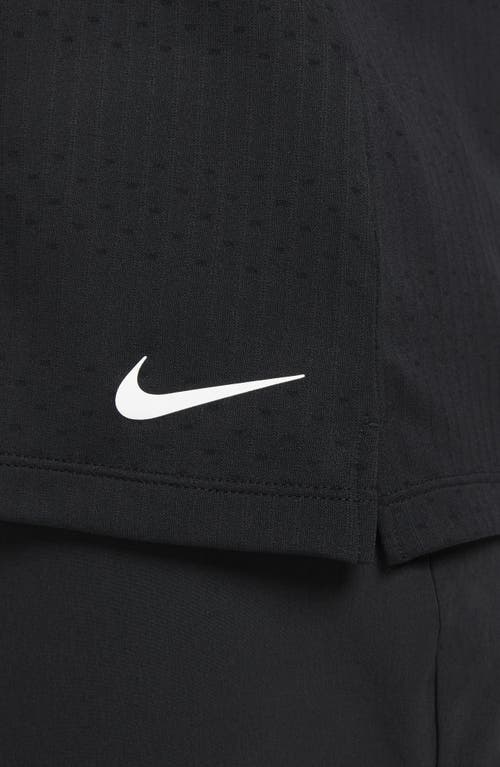 Nike Victory Dri-fit Sleeveless Polo In Black/white