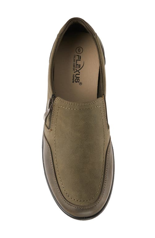 Flexus By Spring Step Rockland Zip Sneaker In Olive Multi