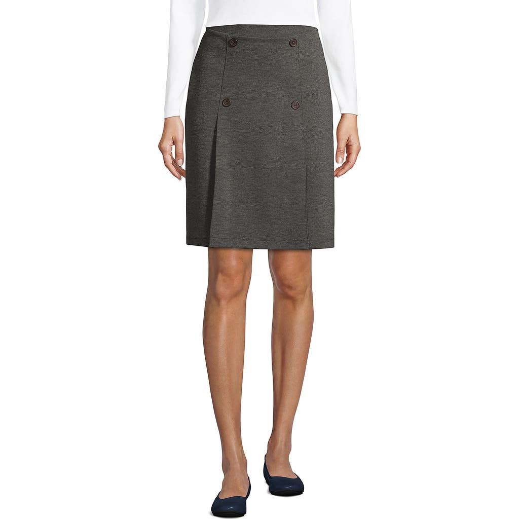 LANDS' END LANDS' END SCHOOL UNIFORM PONTE BUTTON FRONT SKORT