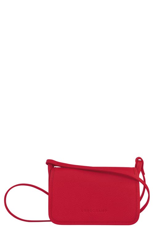 Longchamp Le Foulonné Leather Wallet Crossbody Bag in Love