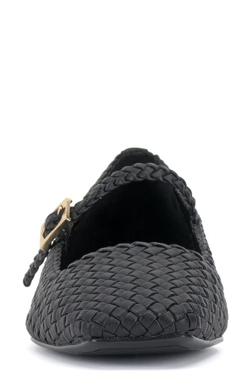 Vince Camuto Women's Vinley Basketweave Mary Jane Flats In Black