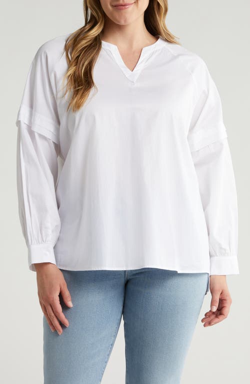 Callet Long Sleeve Top in White