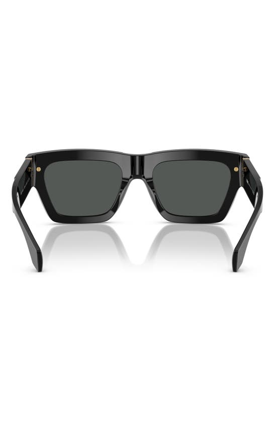 Shop Versace 55mm Rectangular Sunglasses In Black