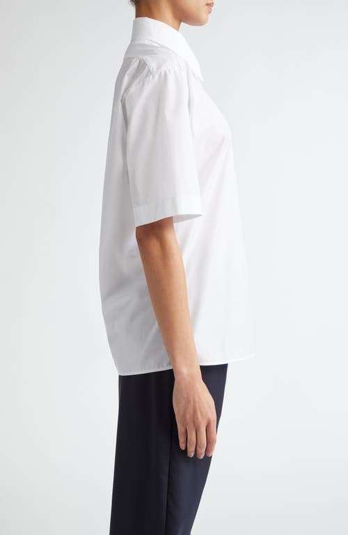 Shop Marni Embroidered Cotton Poplin Button-up Shirt In Lily White