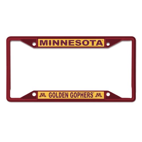 WINCRAFT Minnesota Golden Gophers Chrome Color License Plate Frame in Red