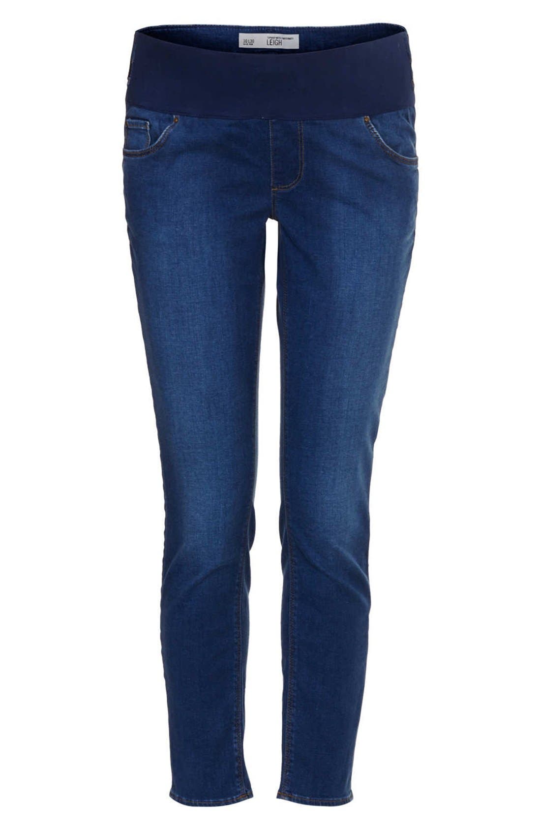 Moto 'Leigh' Skinny Maternity Jeans (Mid Stone) Nordstrom