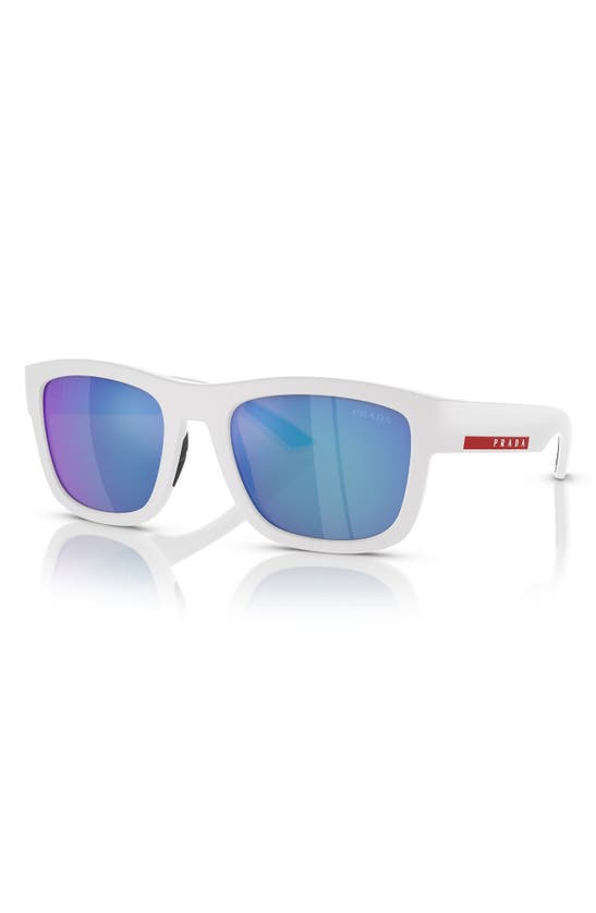 Prada 56mm Pillow Sunglasses In Natural White