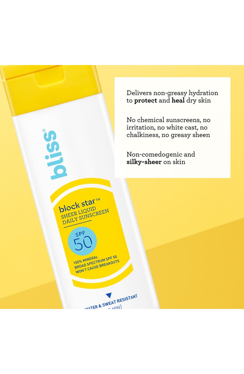 Bliss Block Star™ Sheer Daily Mineral SPF 50 Suncreen Nordstromrack
