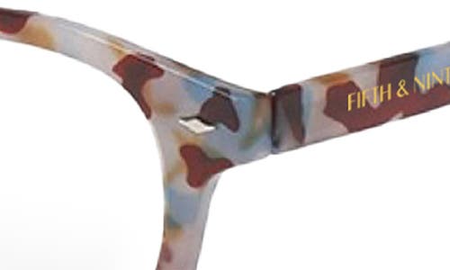 Fifth & Ninth Rumi 55mm Round Blue Light Blocking Glasses In Multi Torte