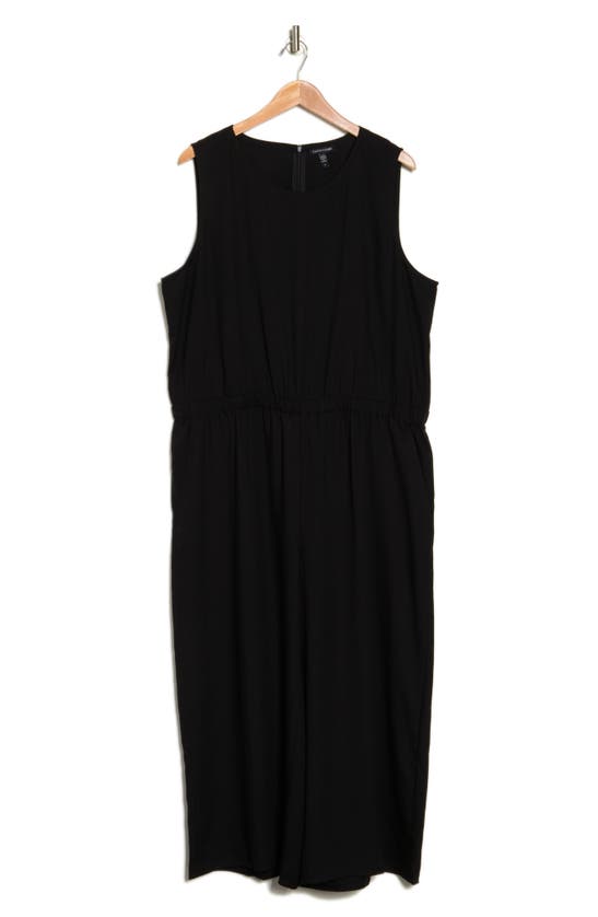 Eileen Fisher Womens Velvet Wide Leg Jumpsuit In Black