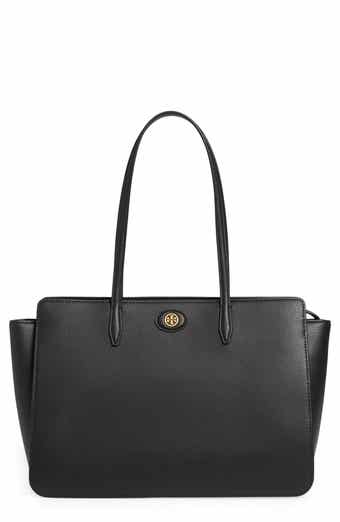 Tory Burch Perry Leather Tote Bag, Deep Berry/Tea