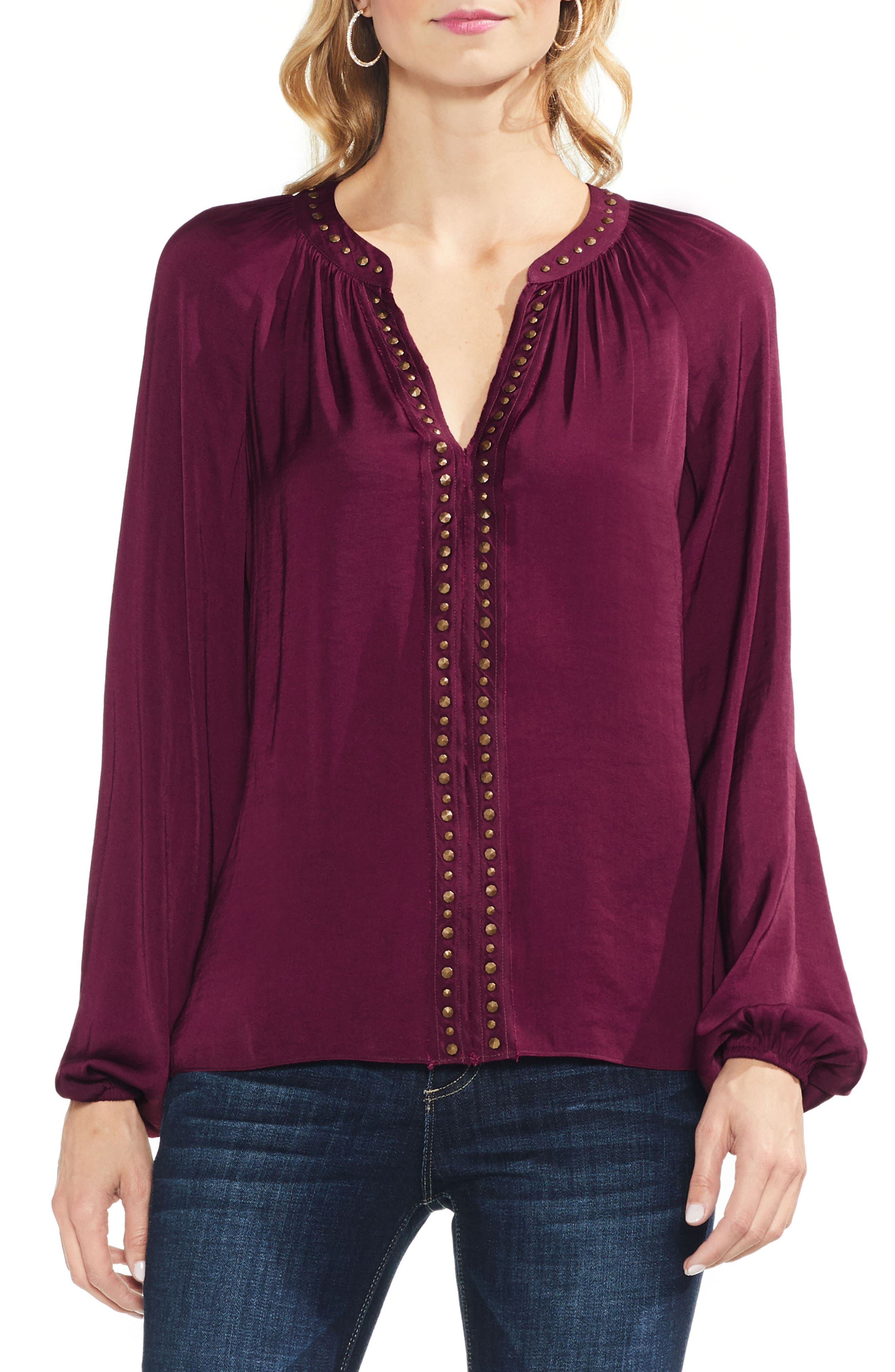 vince camuto satin blouse