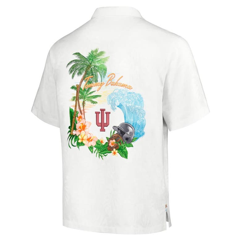 Shop Tommy Bahama Cream Indiana Hoosiers Castaway Game Camp Button-up Shirt