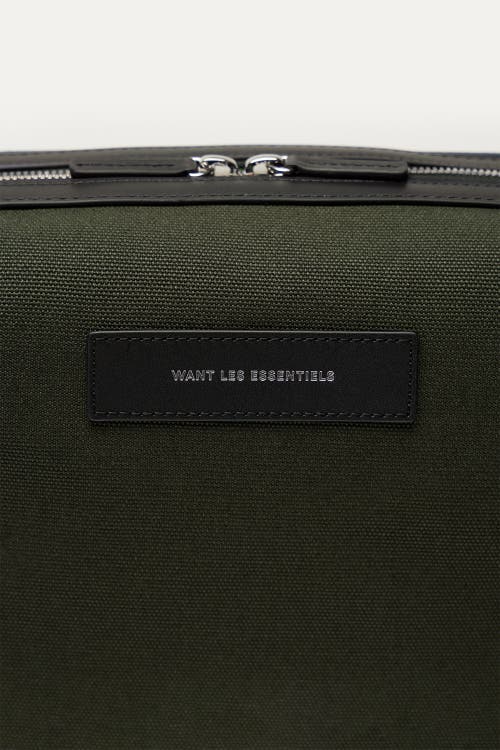 Want Les Essentiels De La Vie Want Les Essentiels Kenyatta Organic Cotton Canvas Toiletry Bag In Green