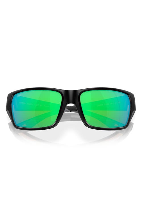 Costa Del Mar Tailfin 60mm Polarized Sunglasses In Black/green Mirror