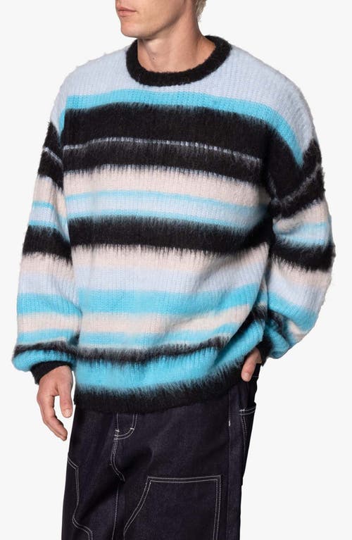 Mnml Blue Water Palette Stripe Oversize Sweater In Blue
