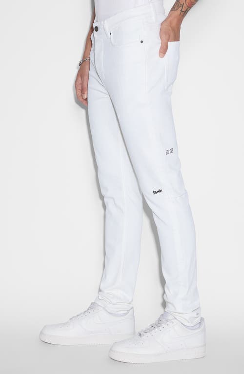 Shop Ksubi Chitch Polar Krystal Slim Fit Jeans In White