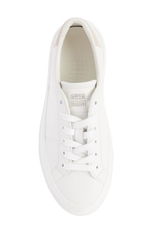 Shop Givenchy City Sport Lace-up Sneaker In White/beige