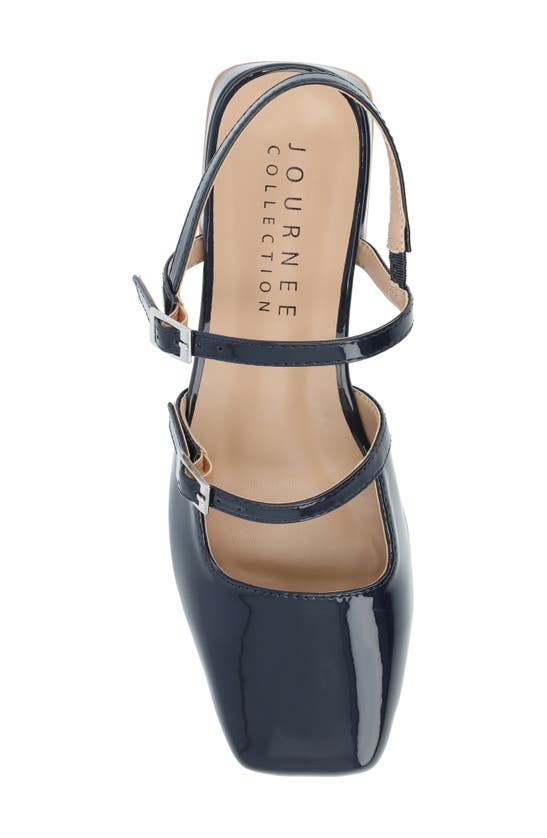 Shop Journee Collection Gretchenn Slingback Mary Jane Pump In Navy
