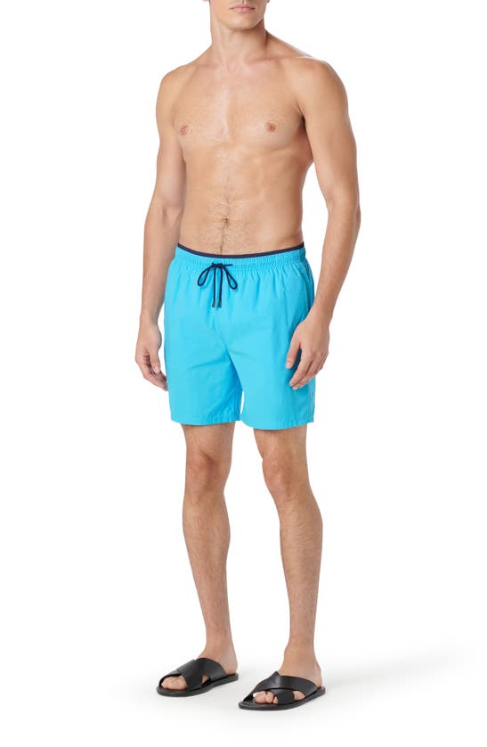 Bugatchi Quinn Swim Trunks In Aqua