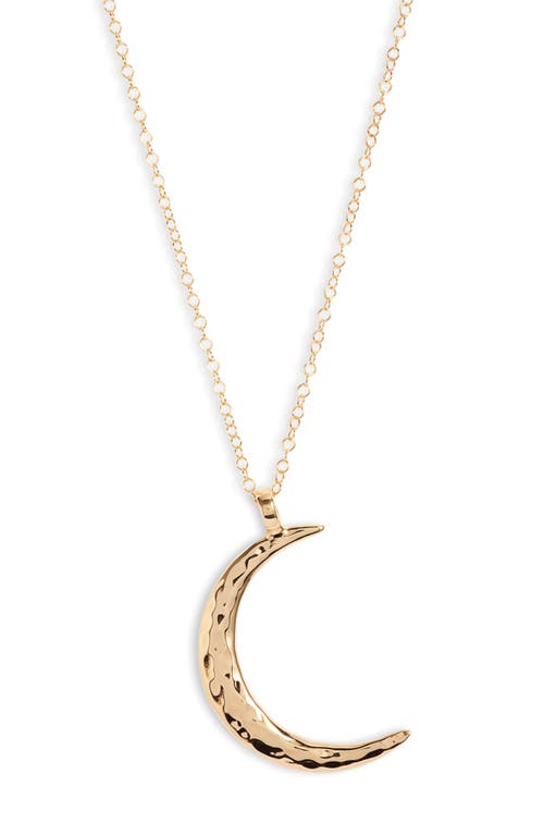 Shop Ki-ele Tami Large Moon Pendant Necklace In Gold