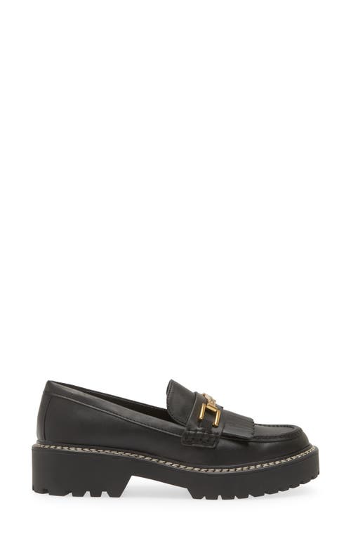 Shop Calvin Klein Sophy Lug Sole Loafer In Smooth Black