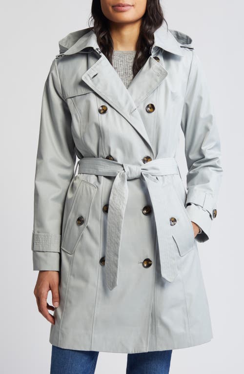 Water Repellent Belted Trench Coat in Cloud