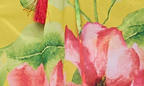 Ranee's Ranees Floral Cover-up Tunic In Yellow