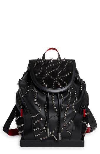 Explorafunk small - Backpack - Calf leather and spikes - Black - Christian  Louboutin
