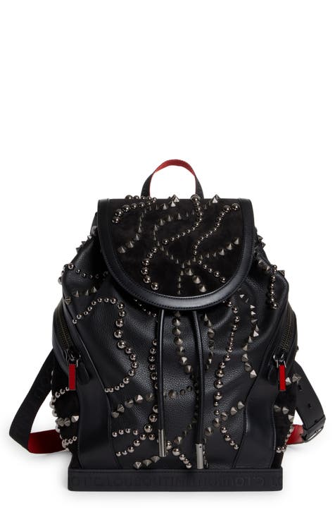 Christian Louboutin Loubifunk Spike Panel Calfskin Backpack