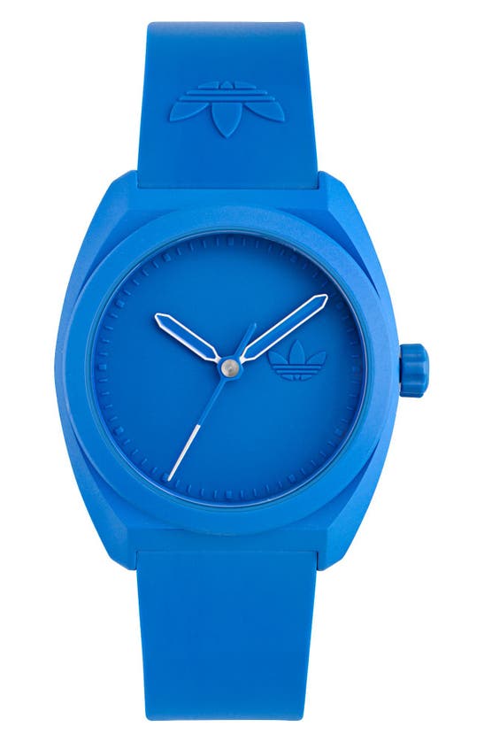 Adidas Originals Ao Street Resin Strap Watch In Blue