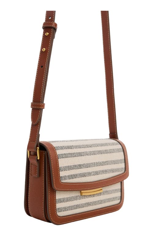 Shop Mango Flap Crossbody Bag In Leather